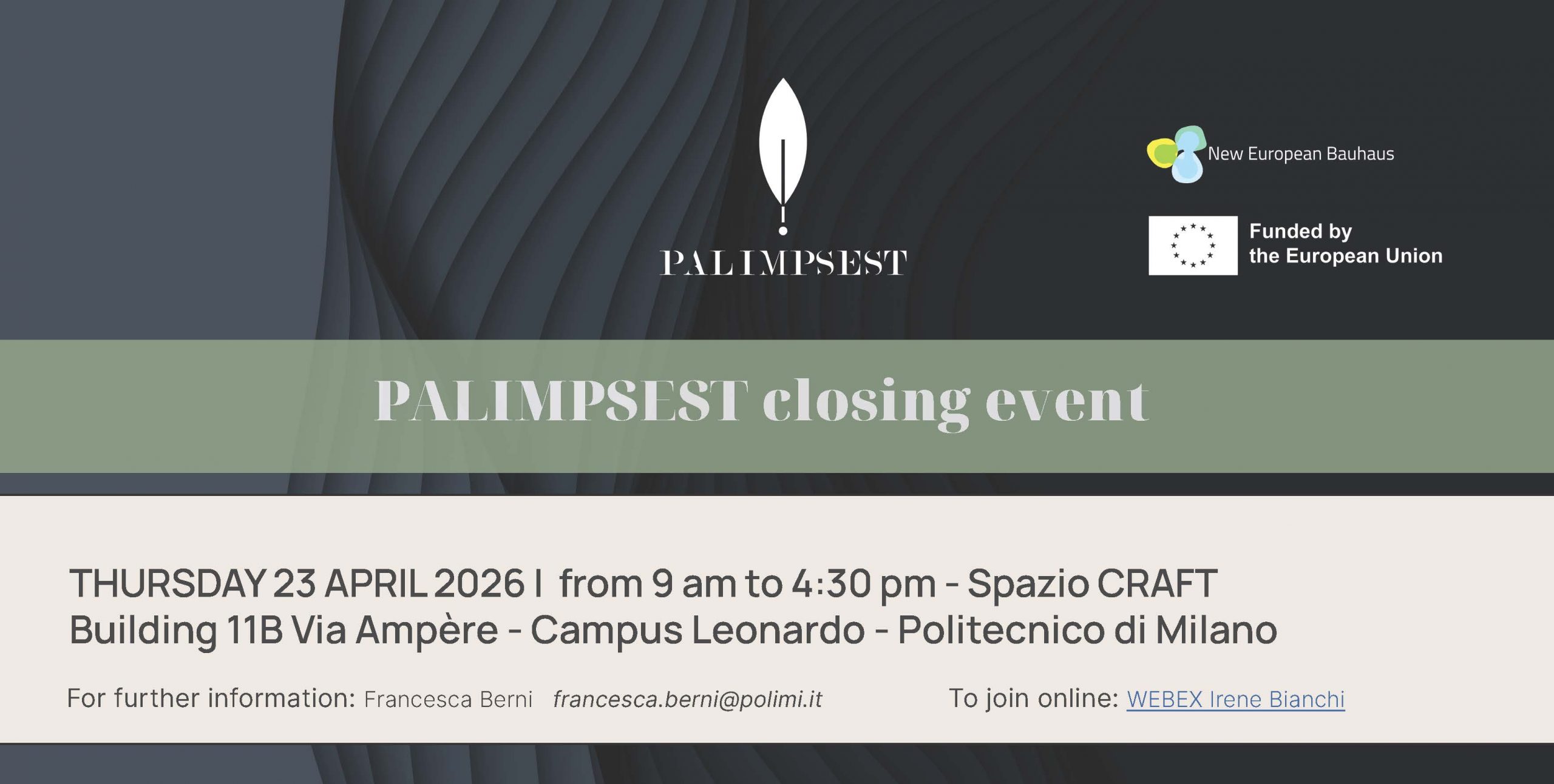 PALIMPSEST project closing event